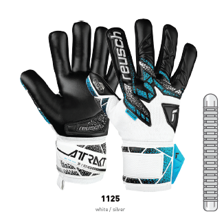 Attrakt Silver NC Finger Support Goalkeeper Gloves