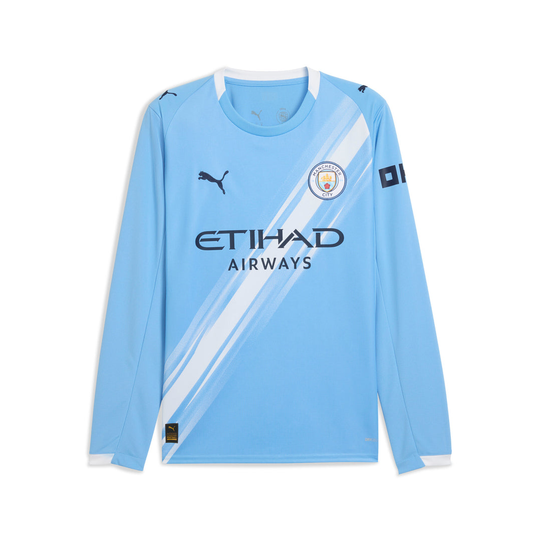 Manchester City Home Jersey Replica Long Sleeve