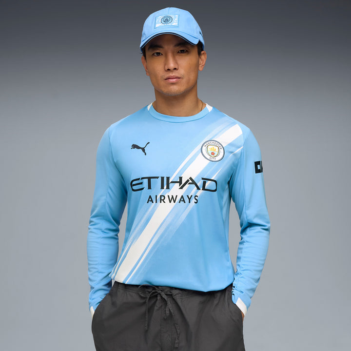 Manchester City Home Jersey Replica Long Sleeve