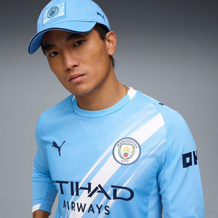 Manchester City Home Jersey Replica Long Sleeve