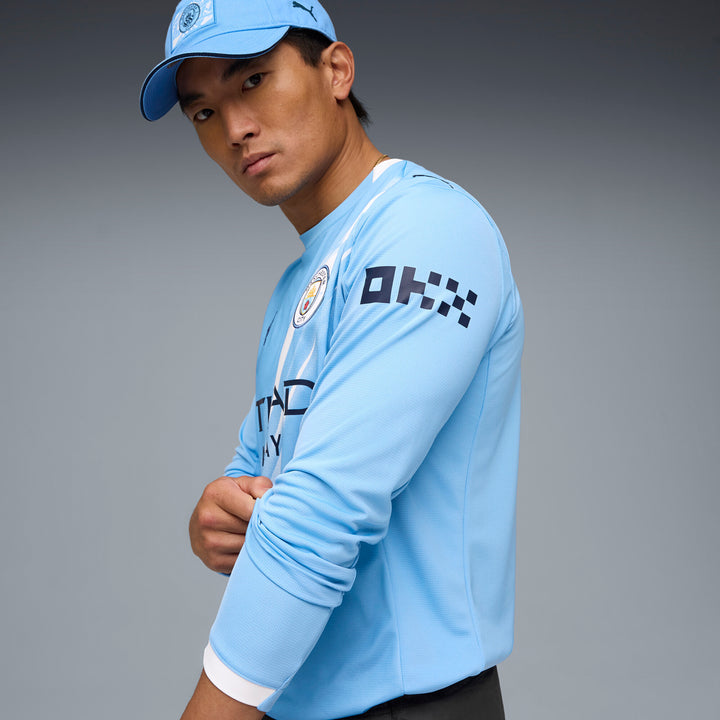 Manchester City Home Jersey Replica Long Sleeve