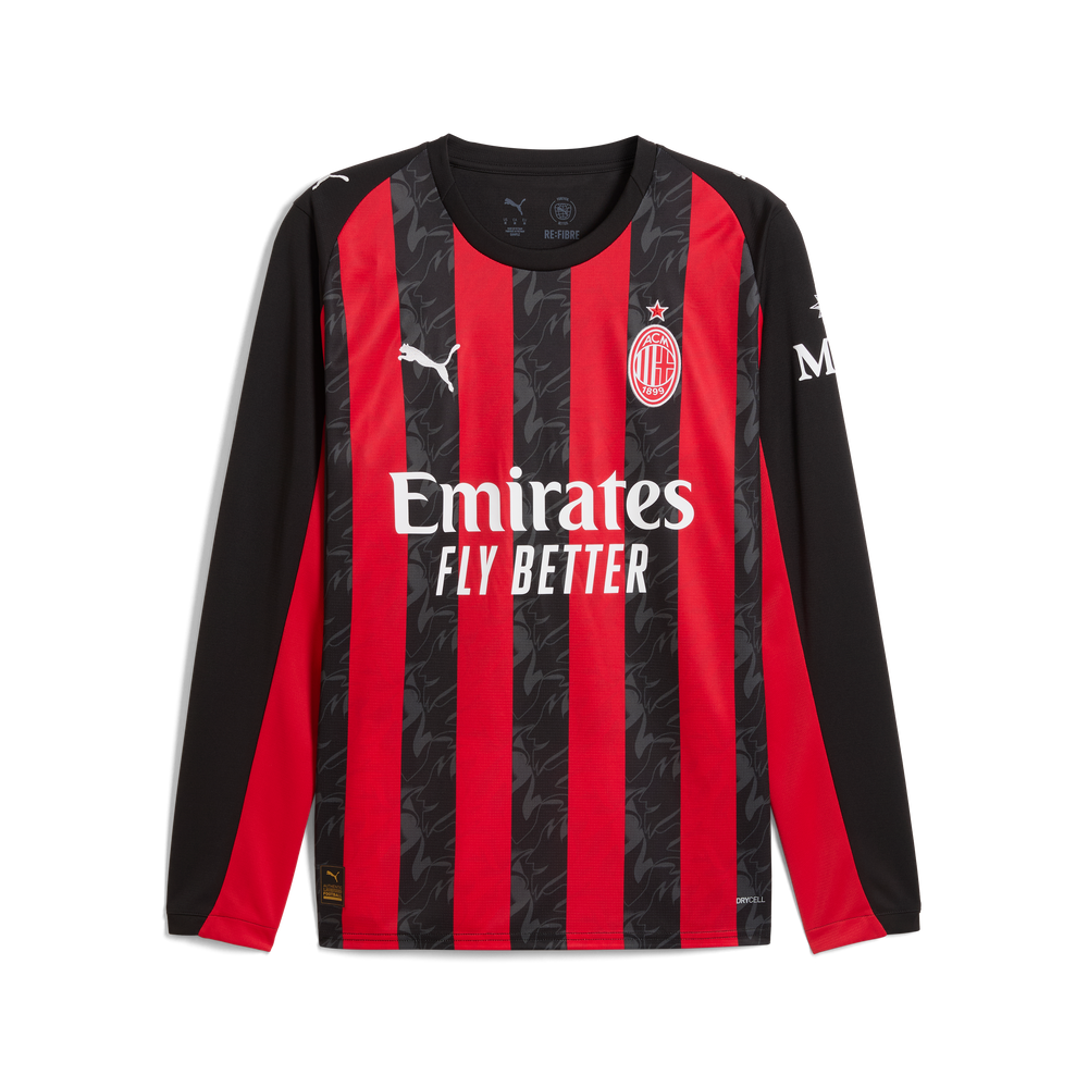 Emirates long sleeve jersey black and red