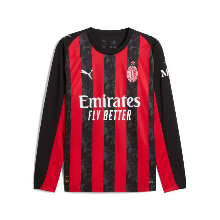 Emirates long sleeve jersey black and red
